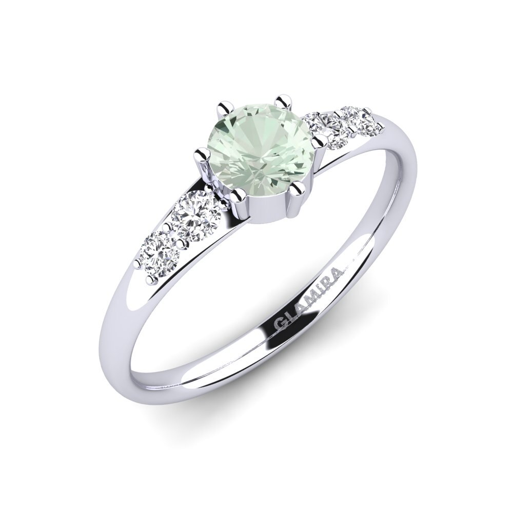 Green Amethyst Engagement Ring Lugh