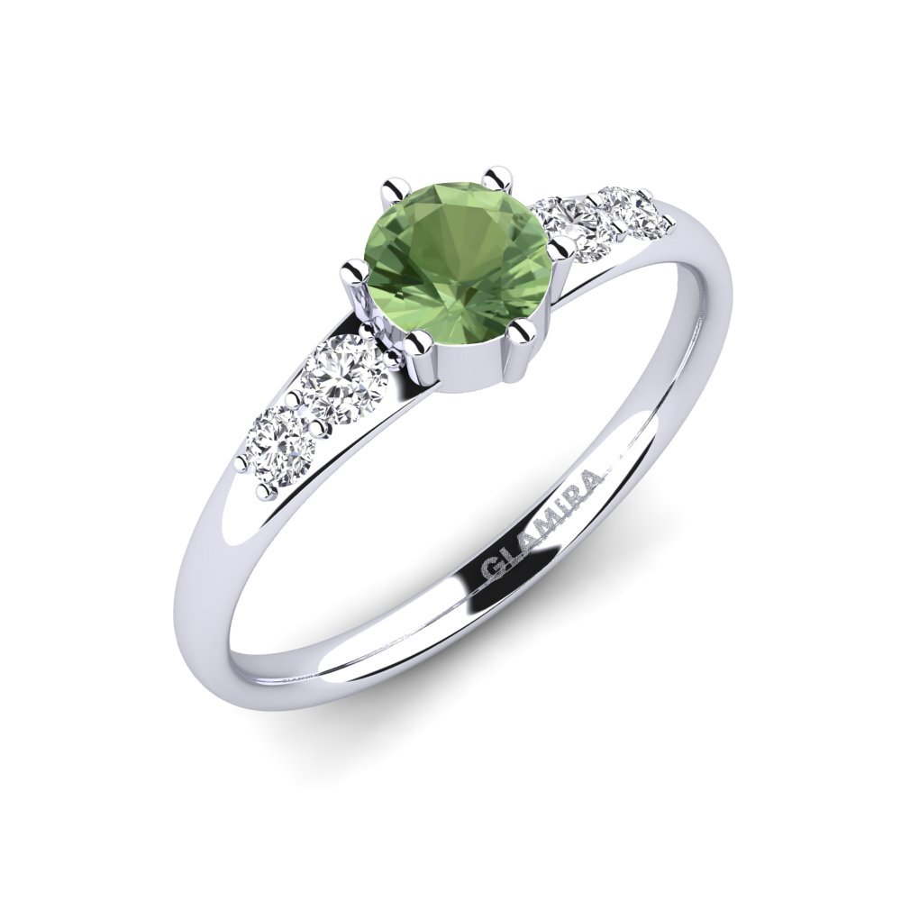 Green Sapphire Engagement Ring Lugh