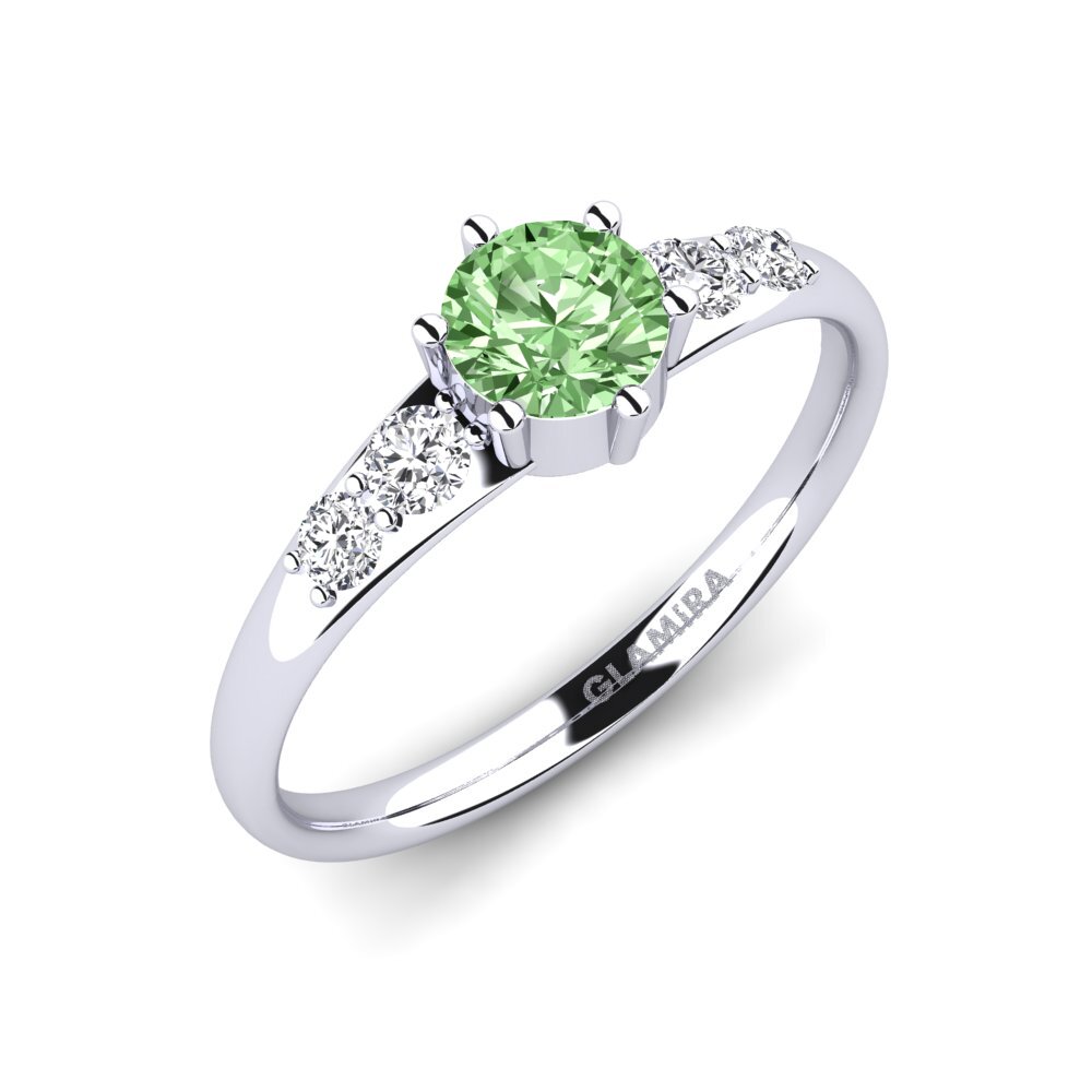 Grüner Diamant Verlobungsring Lugh