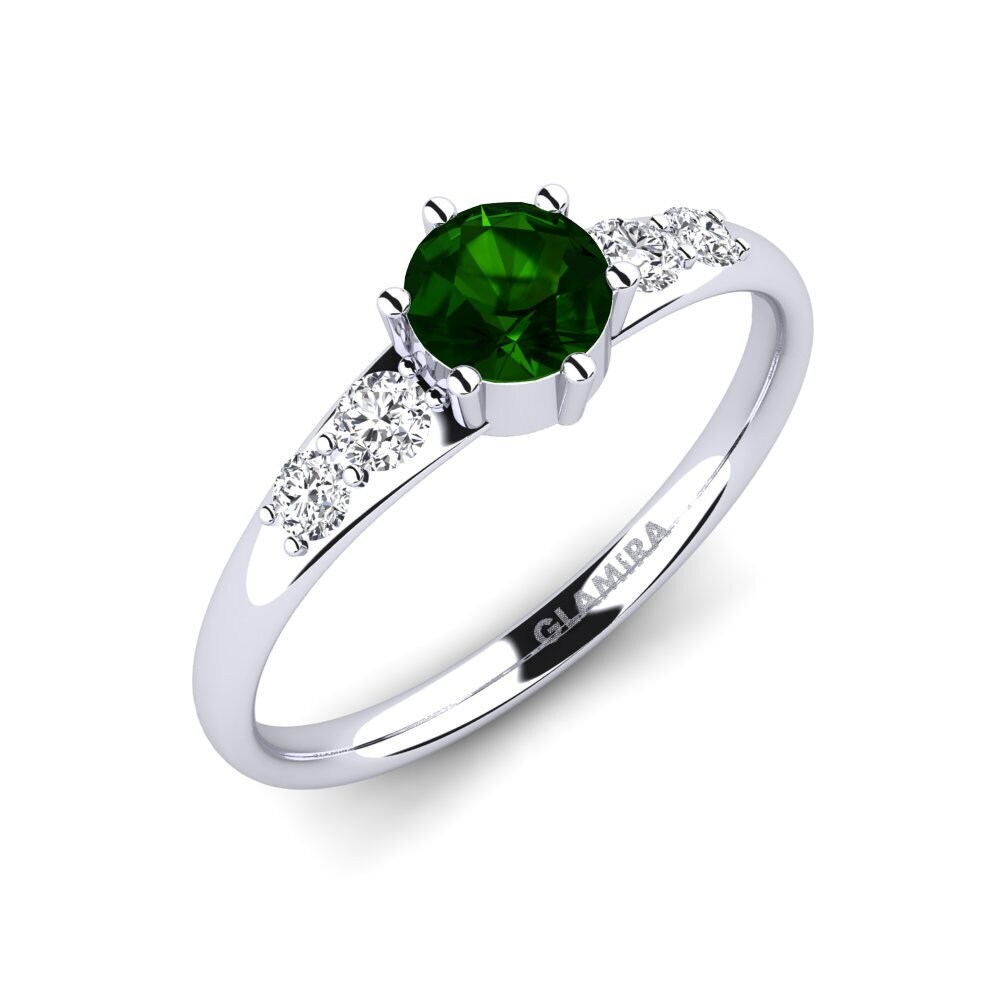Green Tourmaline Engagement Ring Lugh