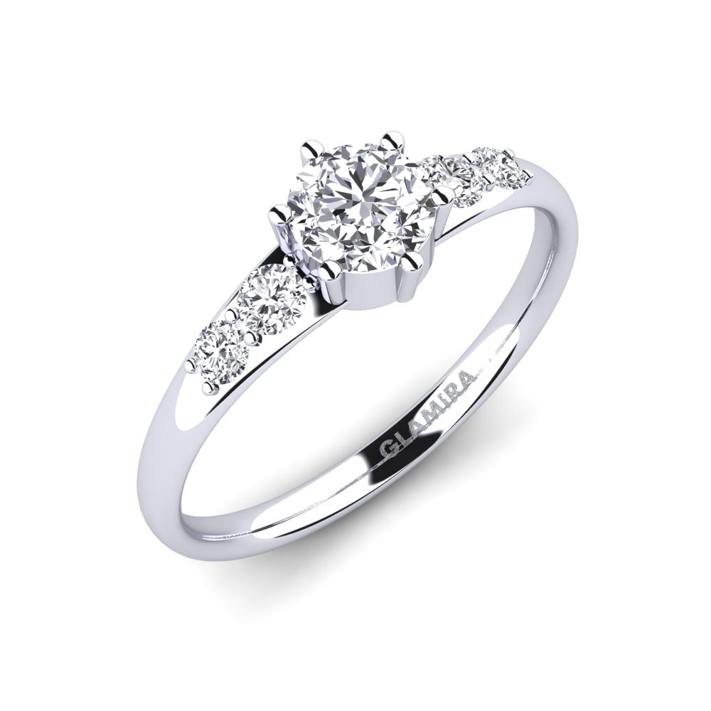 18ct White Gold Engagement Ring Lugh