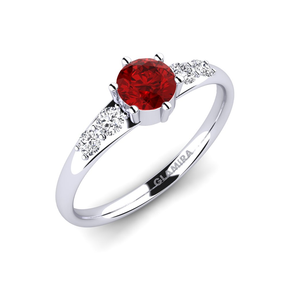 Ruby (Lab Created) Engagement Ring Lugh