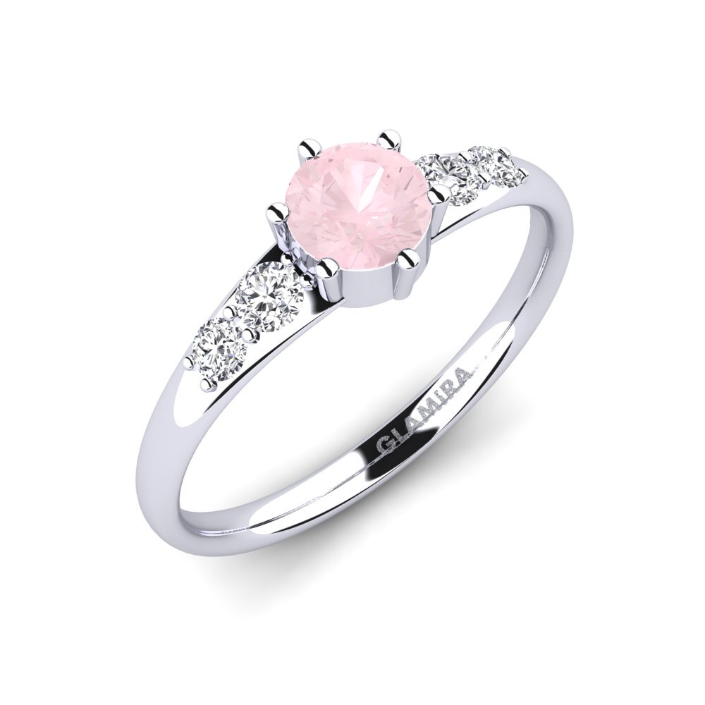 Rose Quartz Engagement Ring Lugh