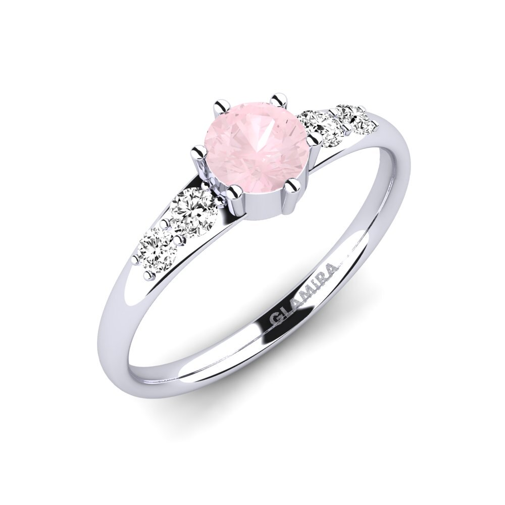 Rose Quartz Engagement Ring Lugh