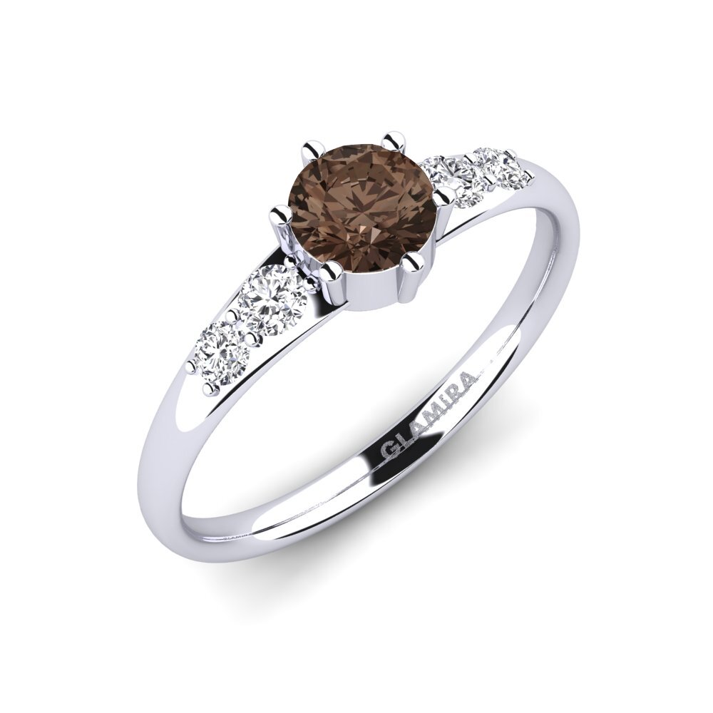 Smoky Quartz Engagement Ring Lugh