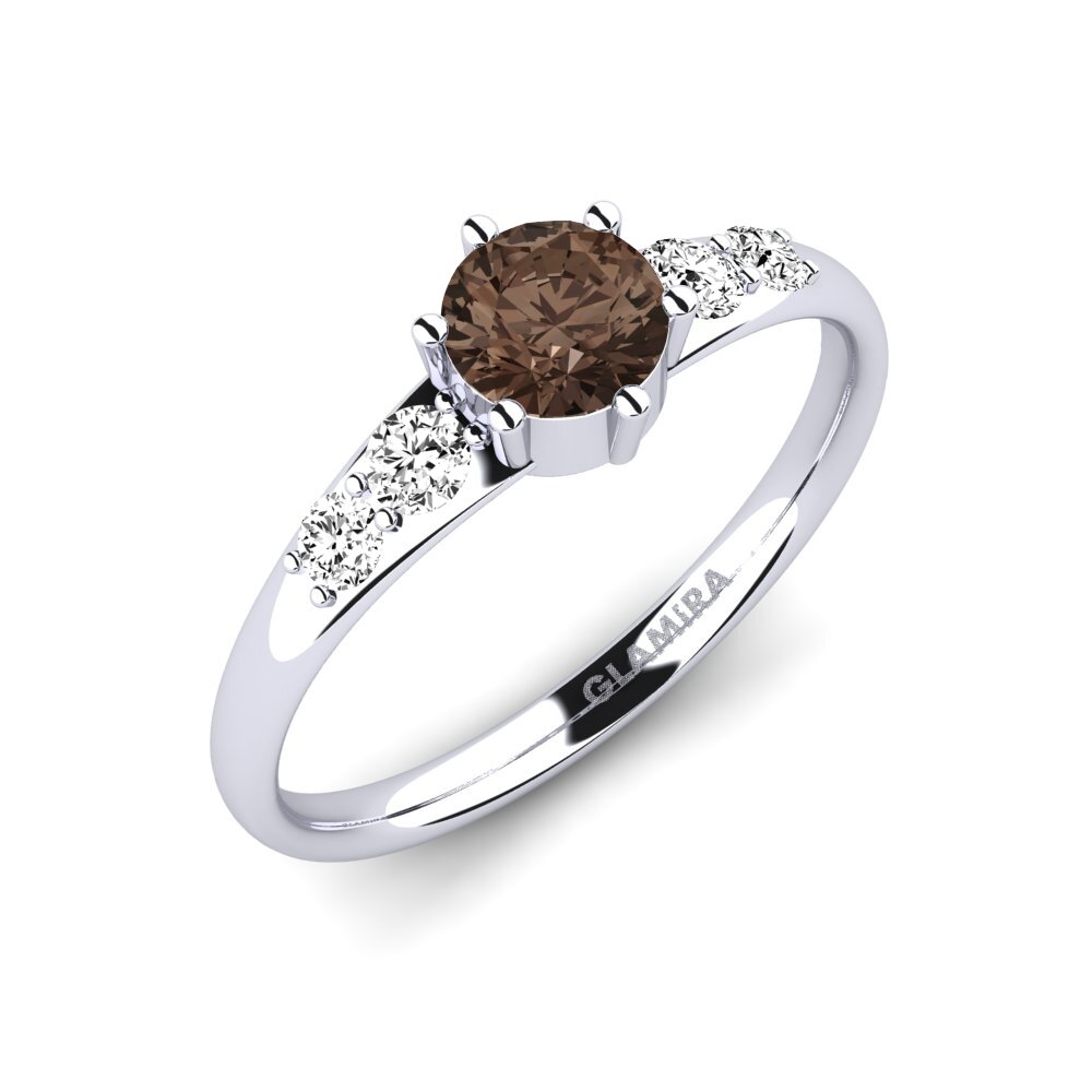 Smoky Quartz Engagement Ring Lugh