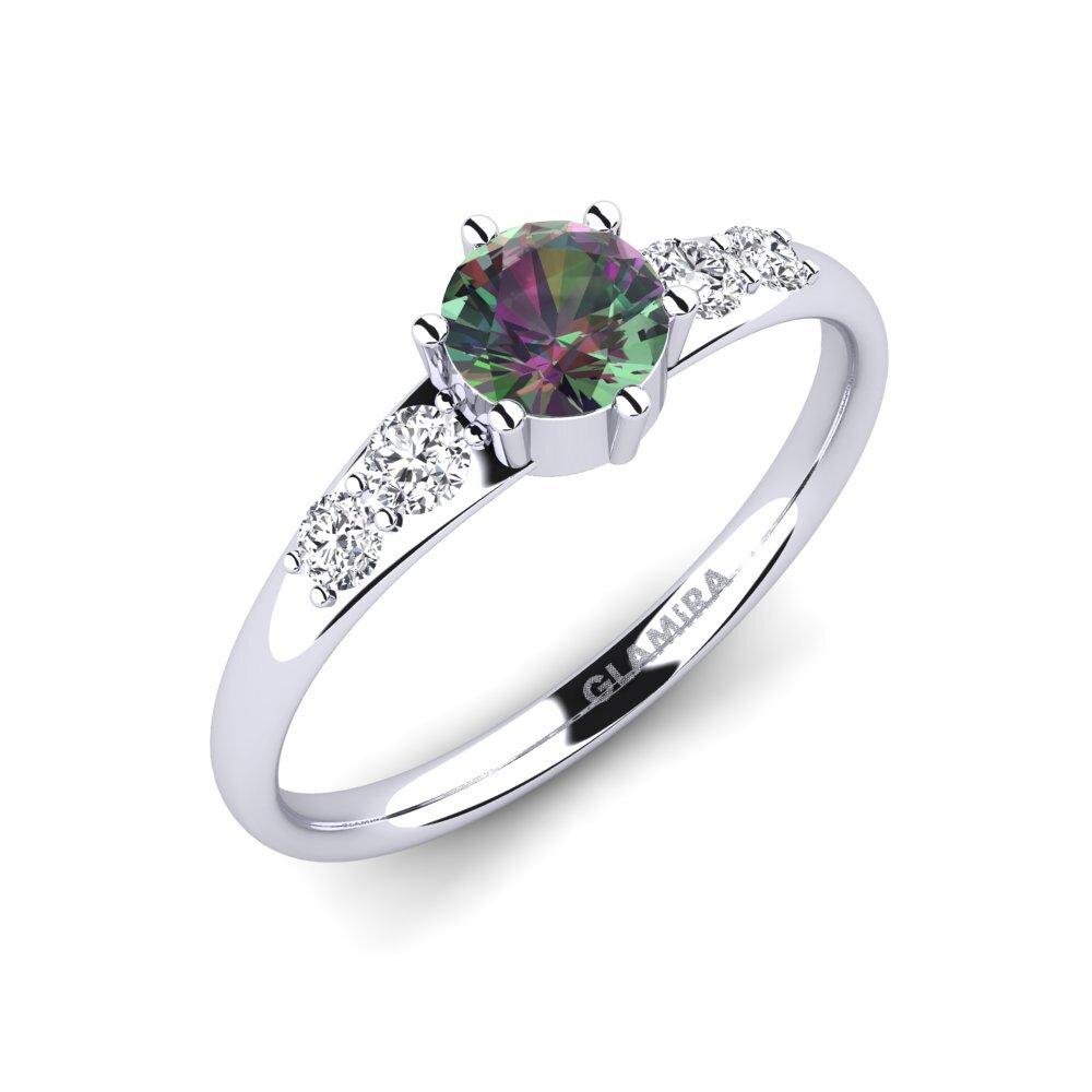 Mystic Topaz Engagement Ring Lugh
