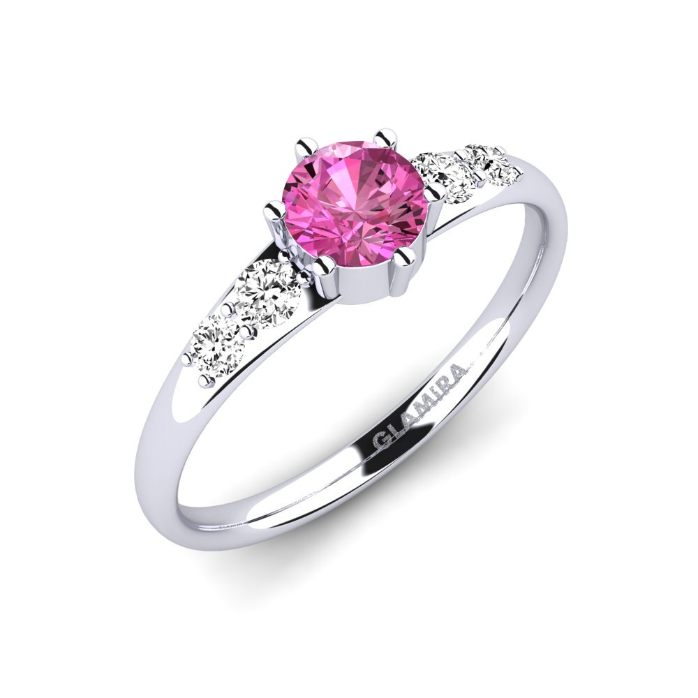 Pink Topaz Engagement Ring Lugh