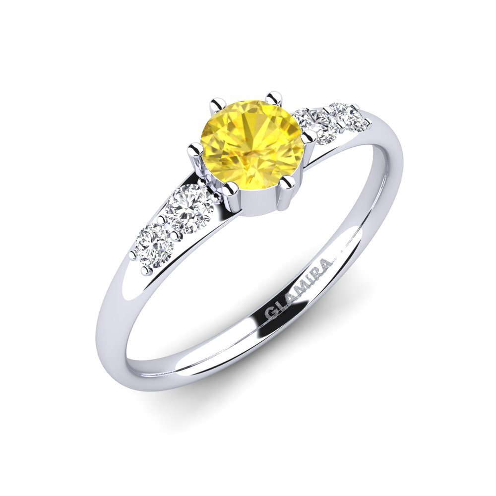 Yellow Sapphire Engagement Ring Lugh