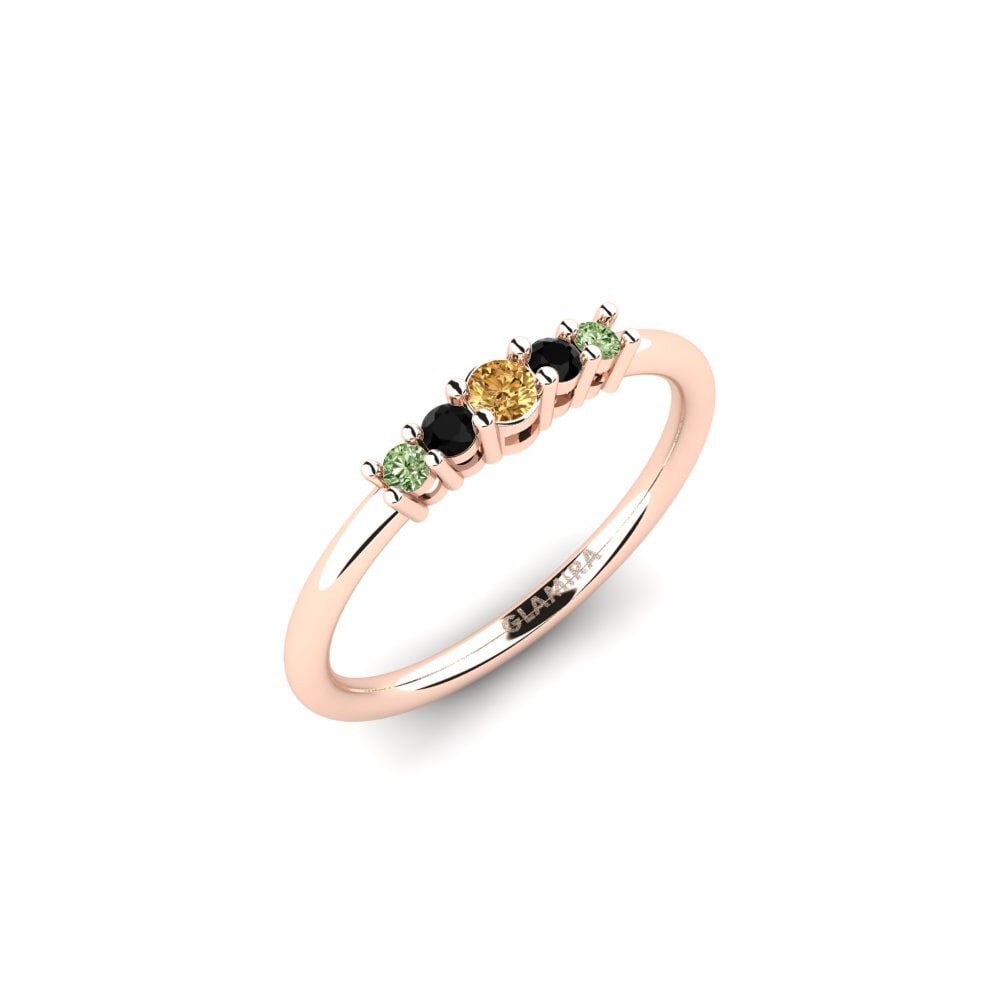 14k Oro Rosa Anillo de compromiso Macolie