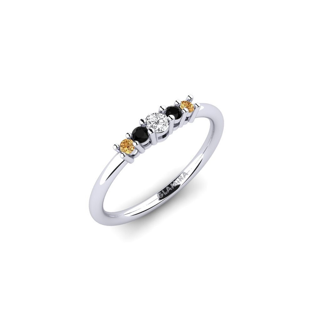 Zafiro blanco Anillo de compromiso Macolie