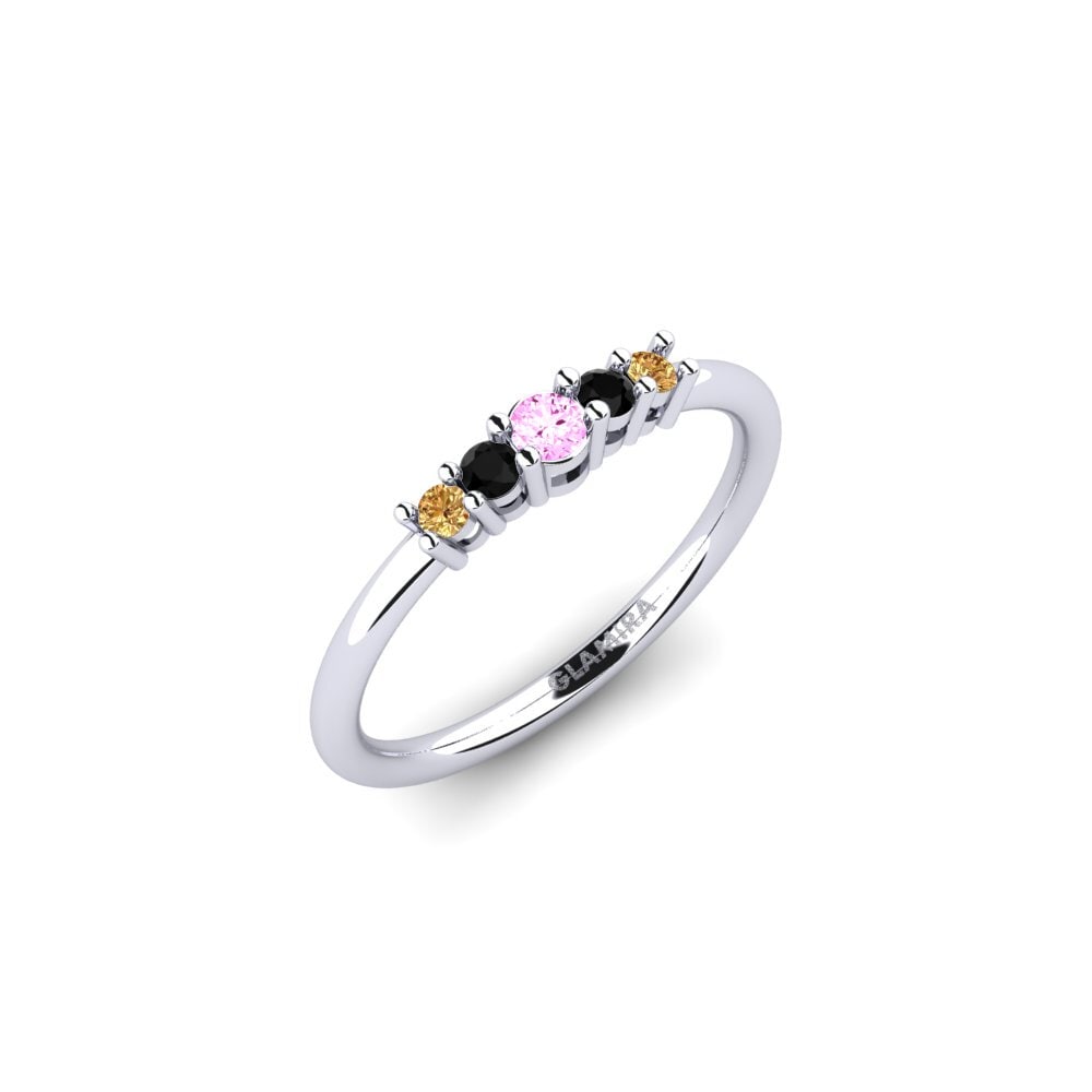 Zafiro Rosado Anillo de compromiso Macolie