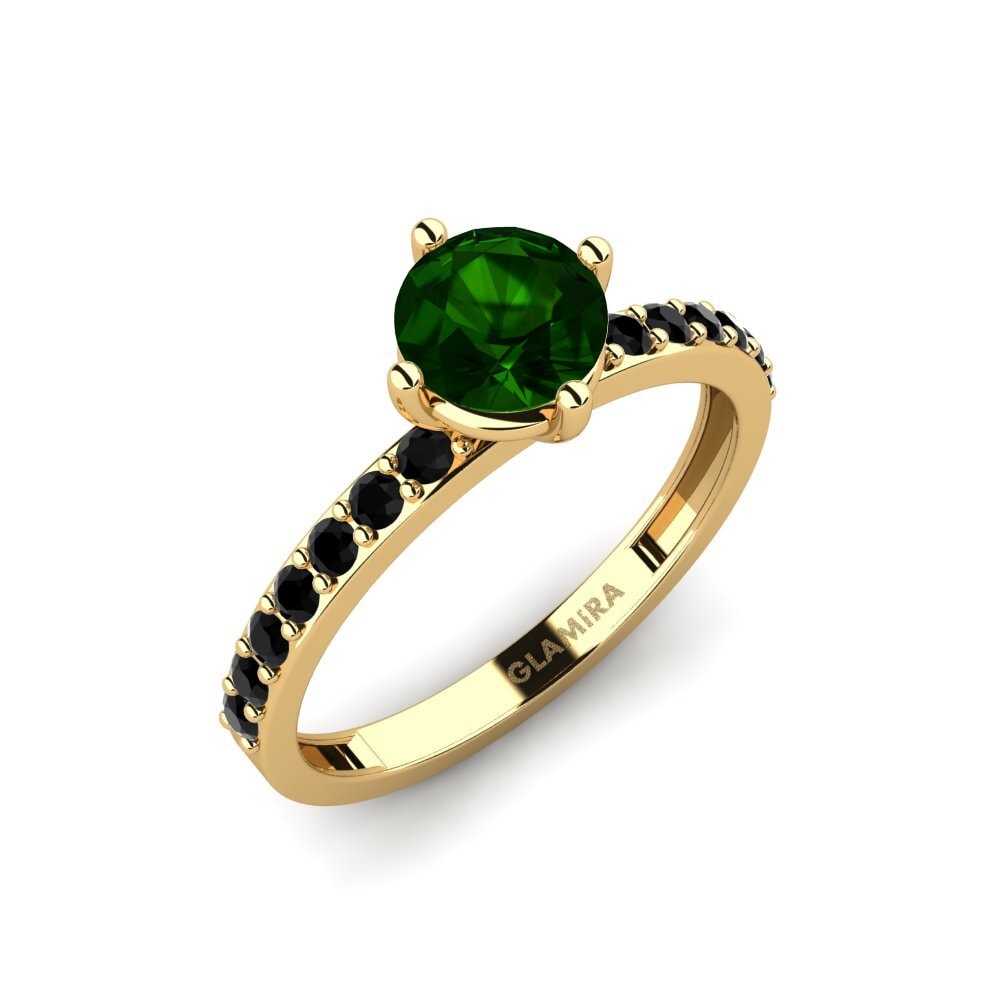 Turmalina verde Anillo de compromiso Manana
