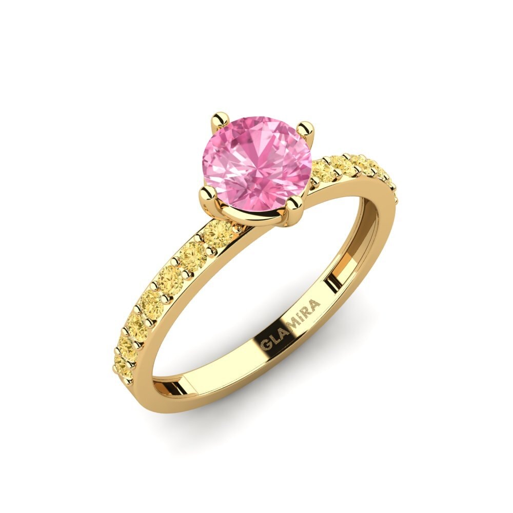 Zafiro Rosado Anillo de compromiso Manana
