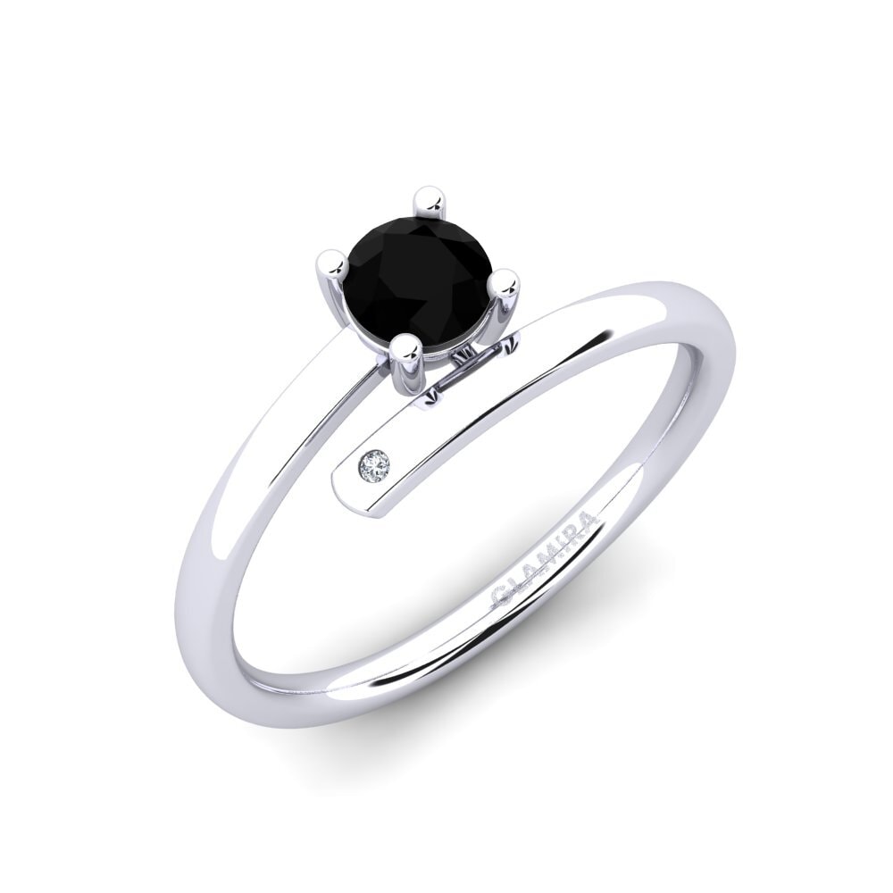 Black Onyx Engagement Ring Merrita