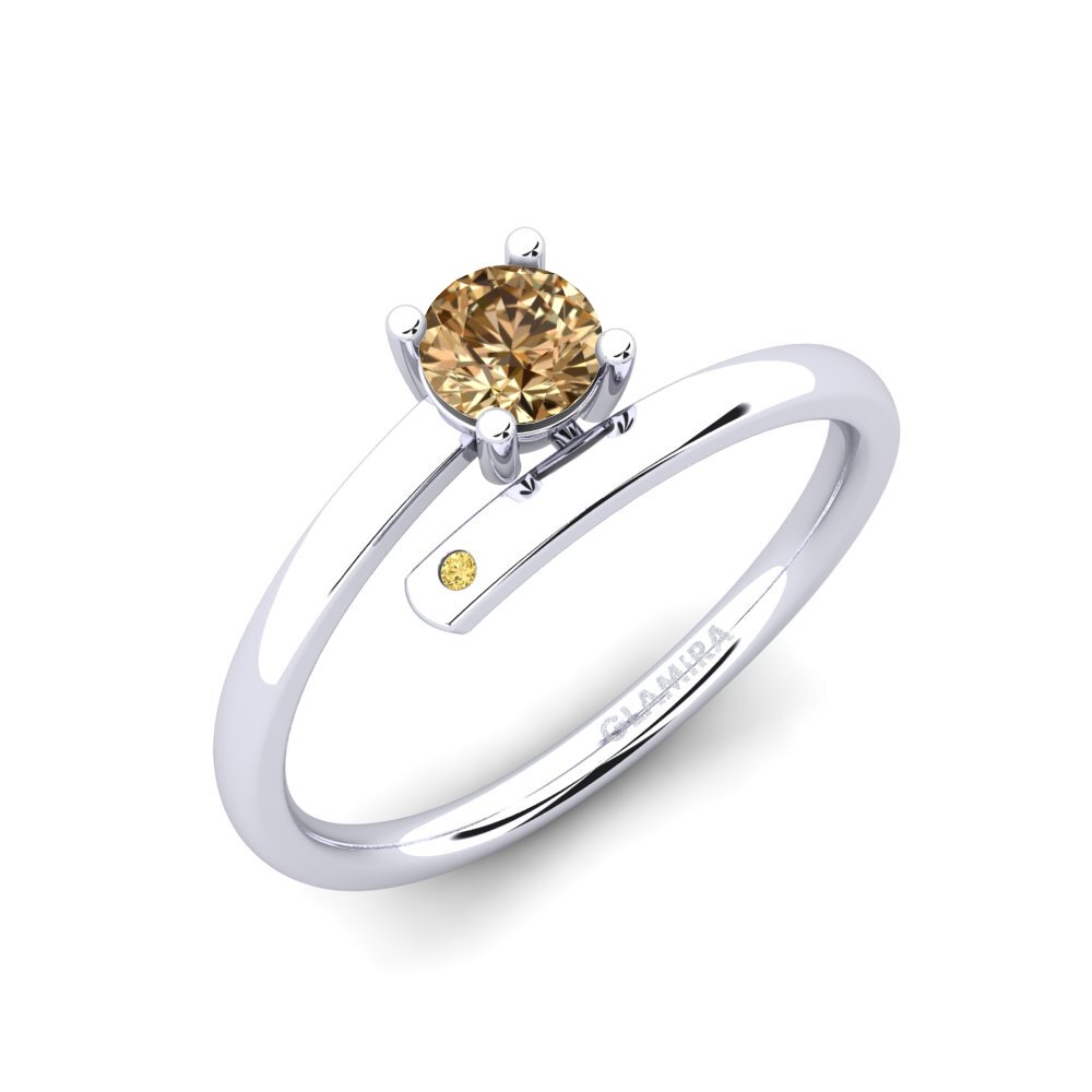 9k Oro Blanco Anillo de compromiso Merrita