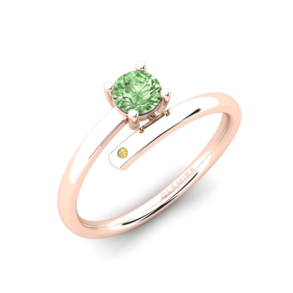 14k Oro Rosa Anillo de compromiso Merrita