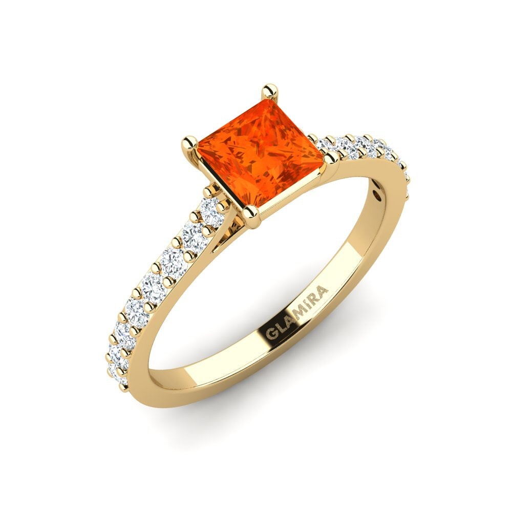 Fire Opal Engagement Ring Moqu