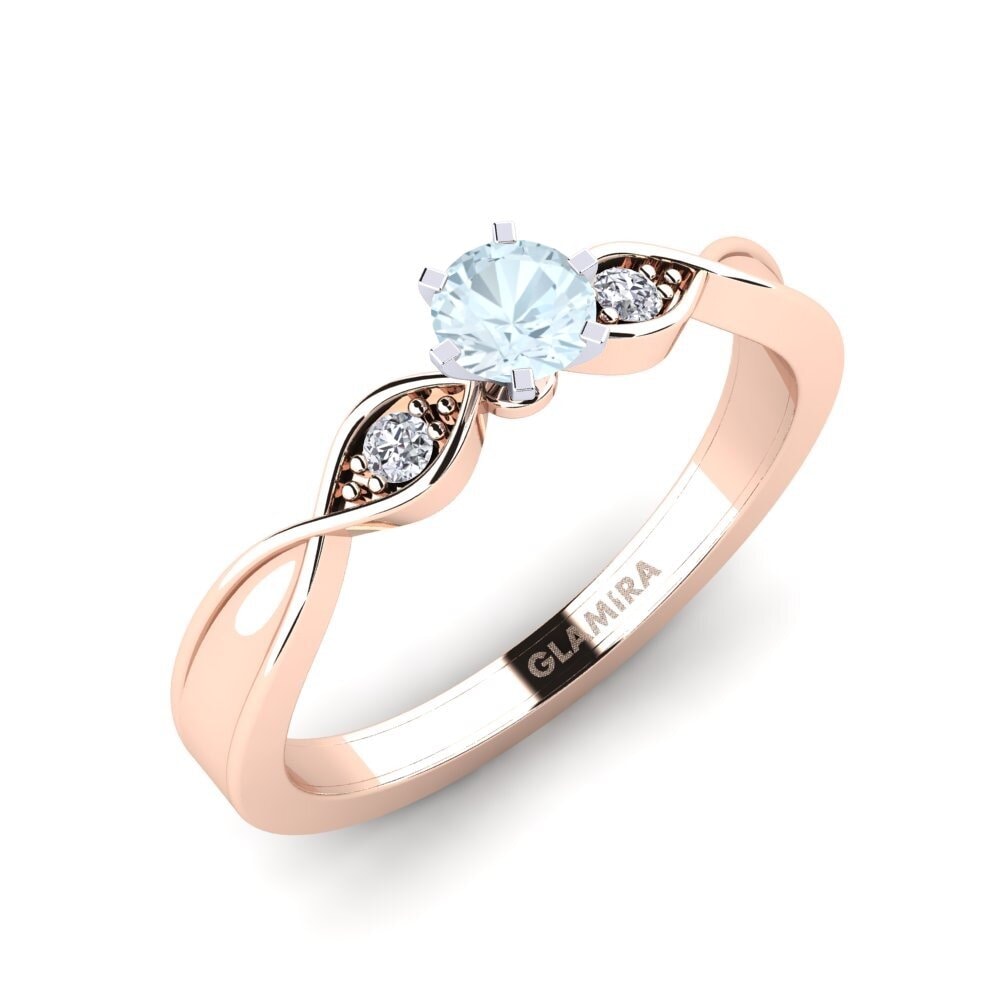 14ct Rose / White Gold Engagement Ring Neveda