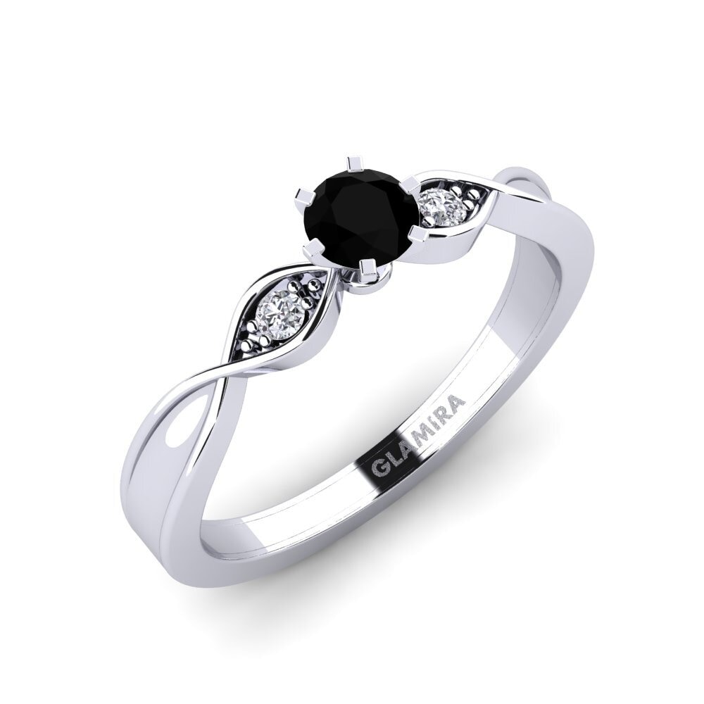 Black Diamond Engagement Ring Neveda