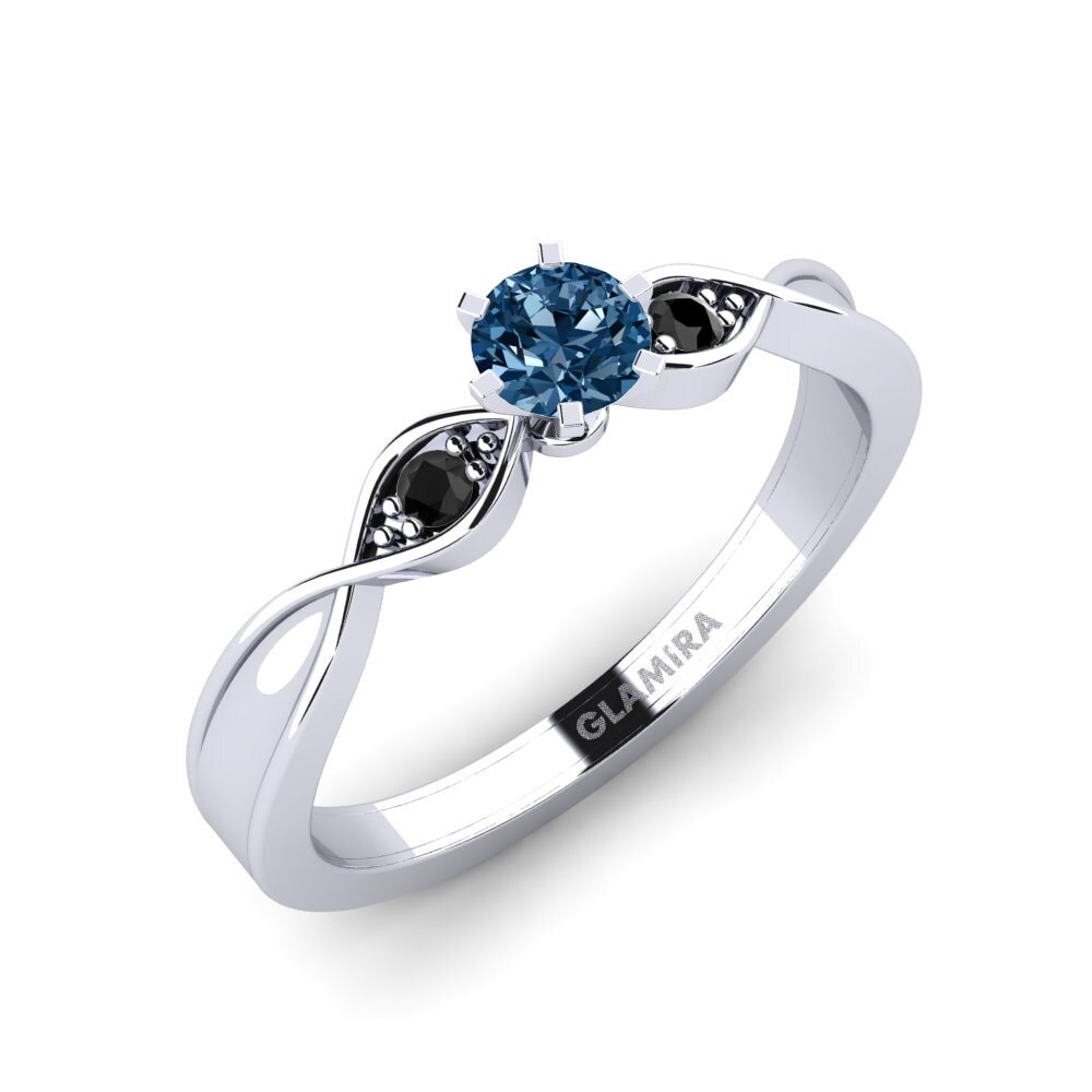Diamante Azul Anillo de compromiso Neveda