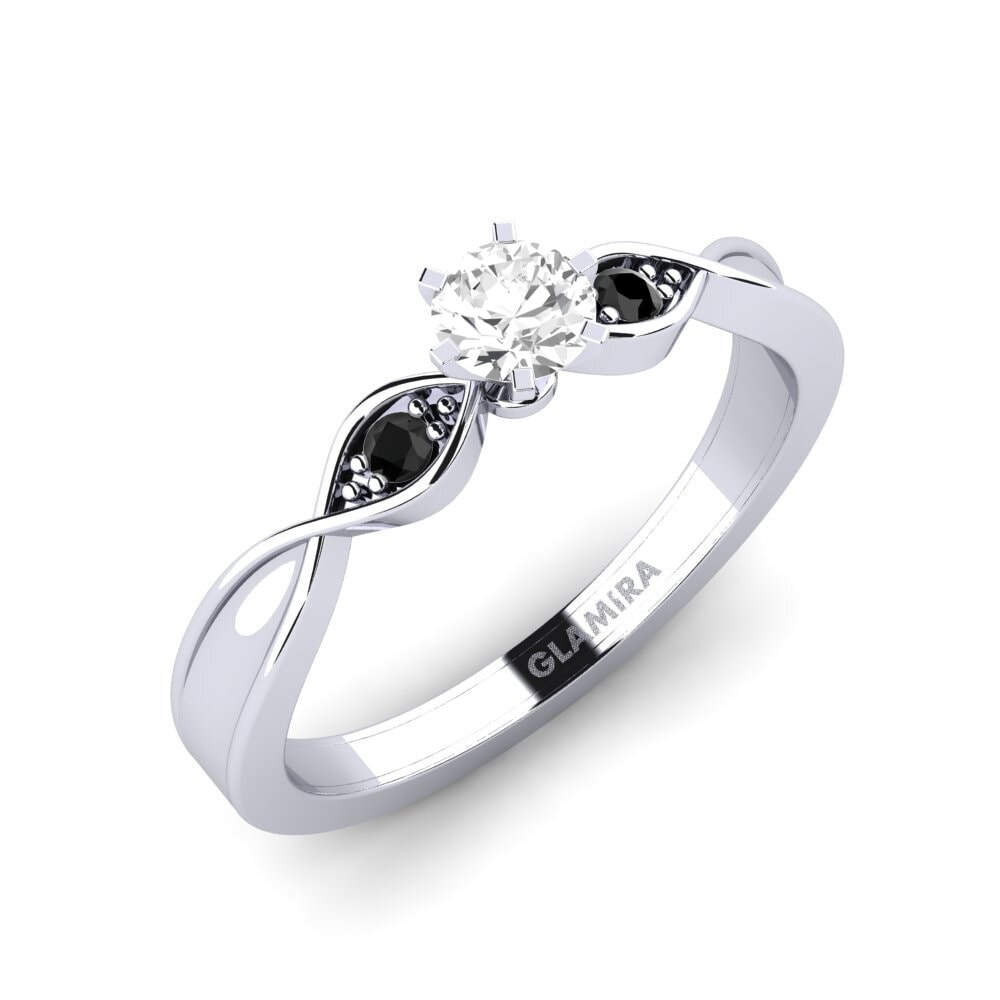 Zafiro blanco Anillo de compromiso Neveda