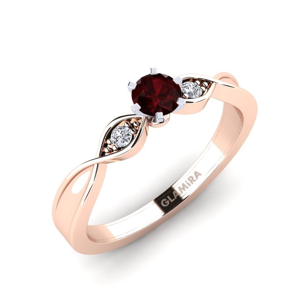 14ct Rose / White Gold Engagement Ring Neveda