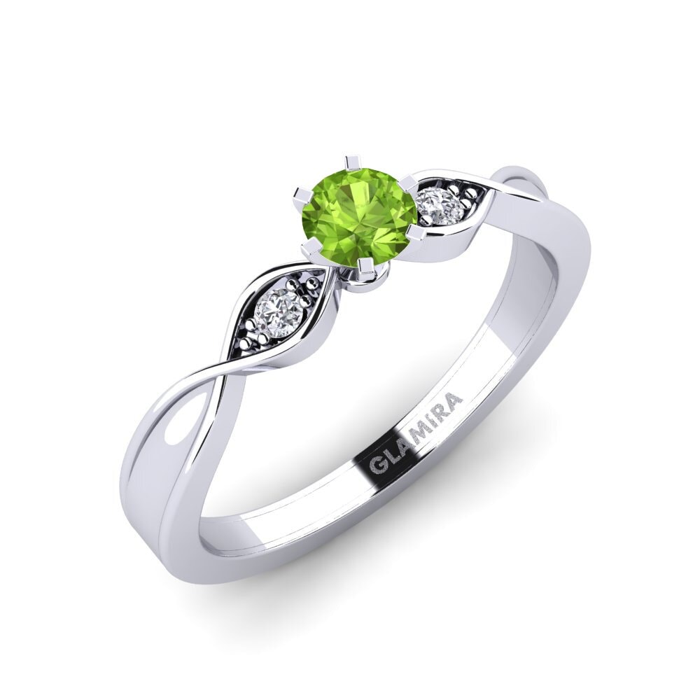 Peridot Engagement Ring Neveda