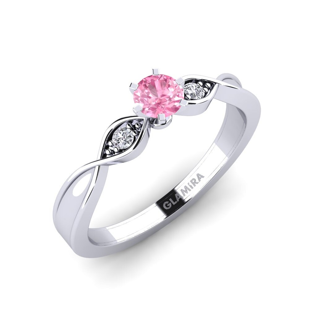 Zafiro Rosado Anillo de compromiso Neveda