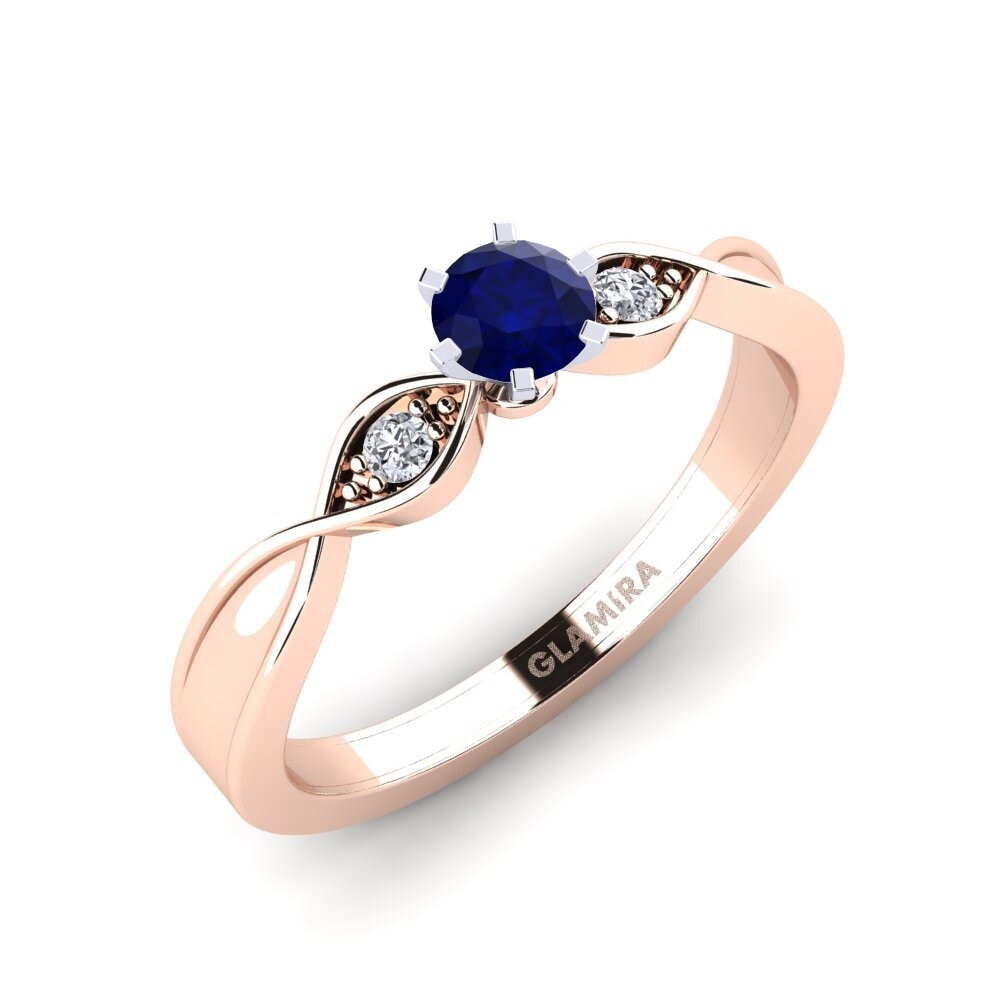 14ct Rose / White Gold Engagement Ring Neveda