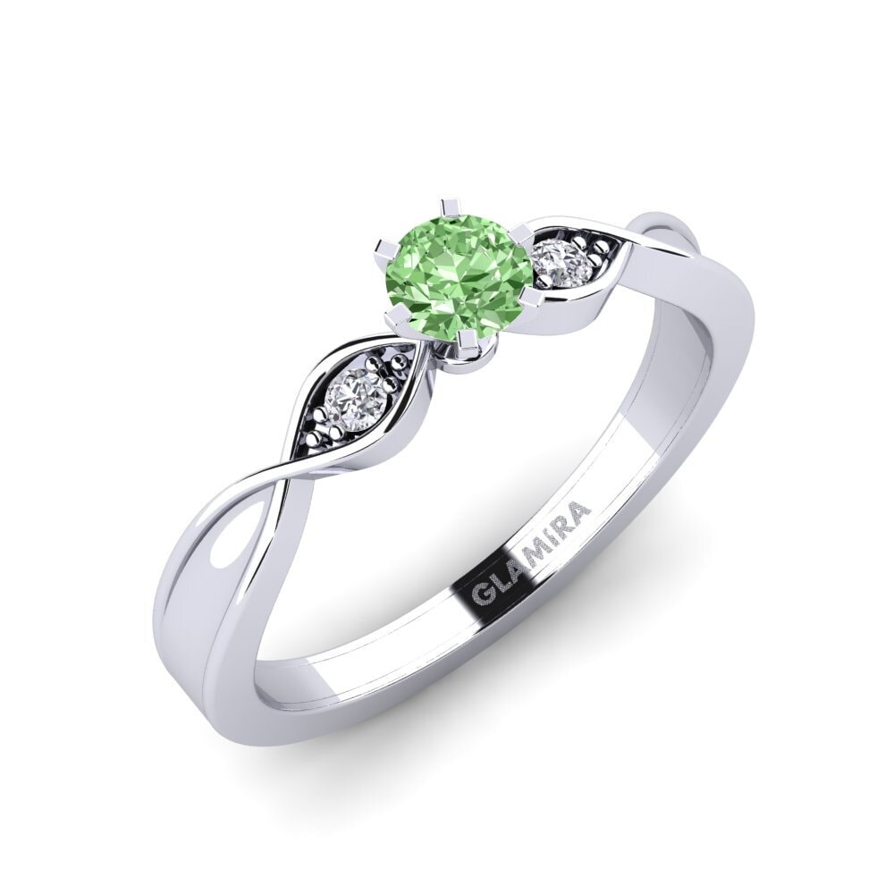 Green Diamond Engagement Ring Neveda