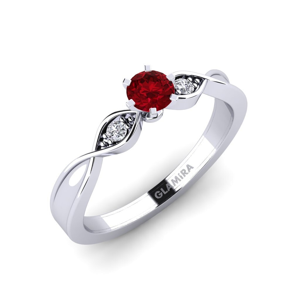 Rød Zirkon Forlovelsesring Neveda
