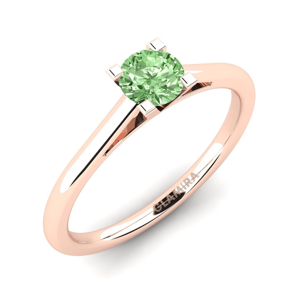 14k Oro Rosa Anillo de compromiso Nichele