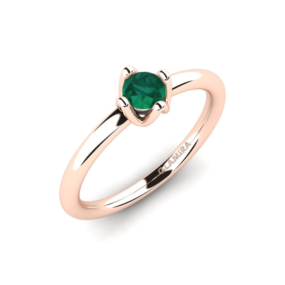 Rotgold 750 Smaragd Damenring Loredana