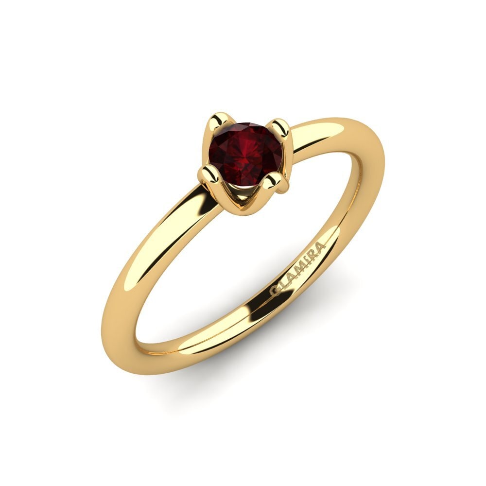 Or Jaune 750 Grenat Bague pour femme Loredana