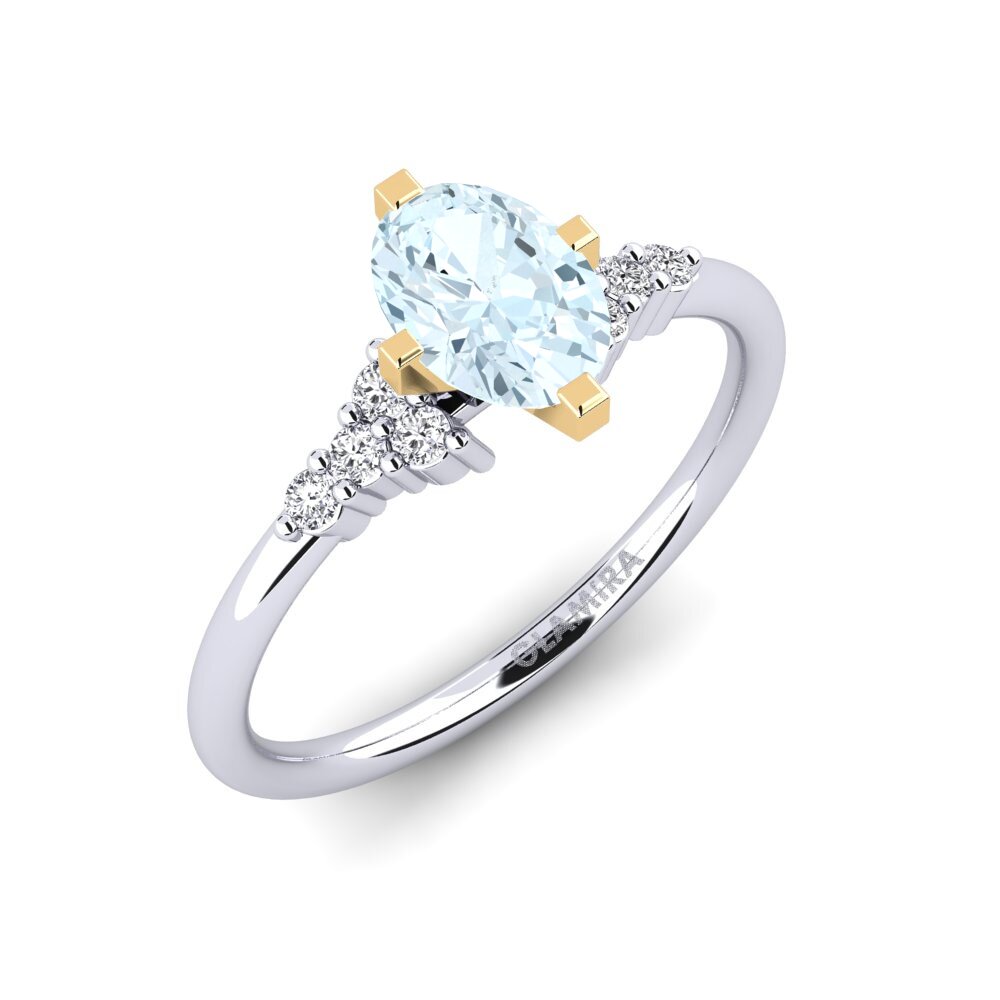 14ct White / Yellow Gold Engagement Ring Odelyn