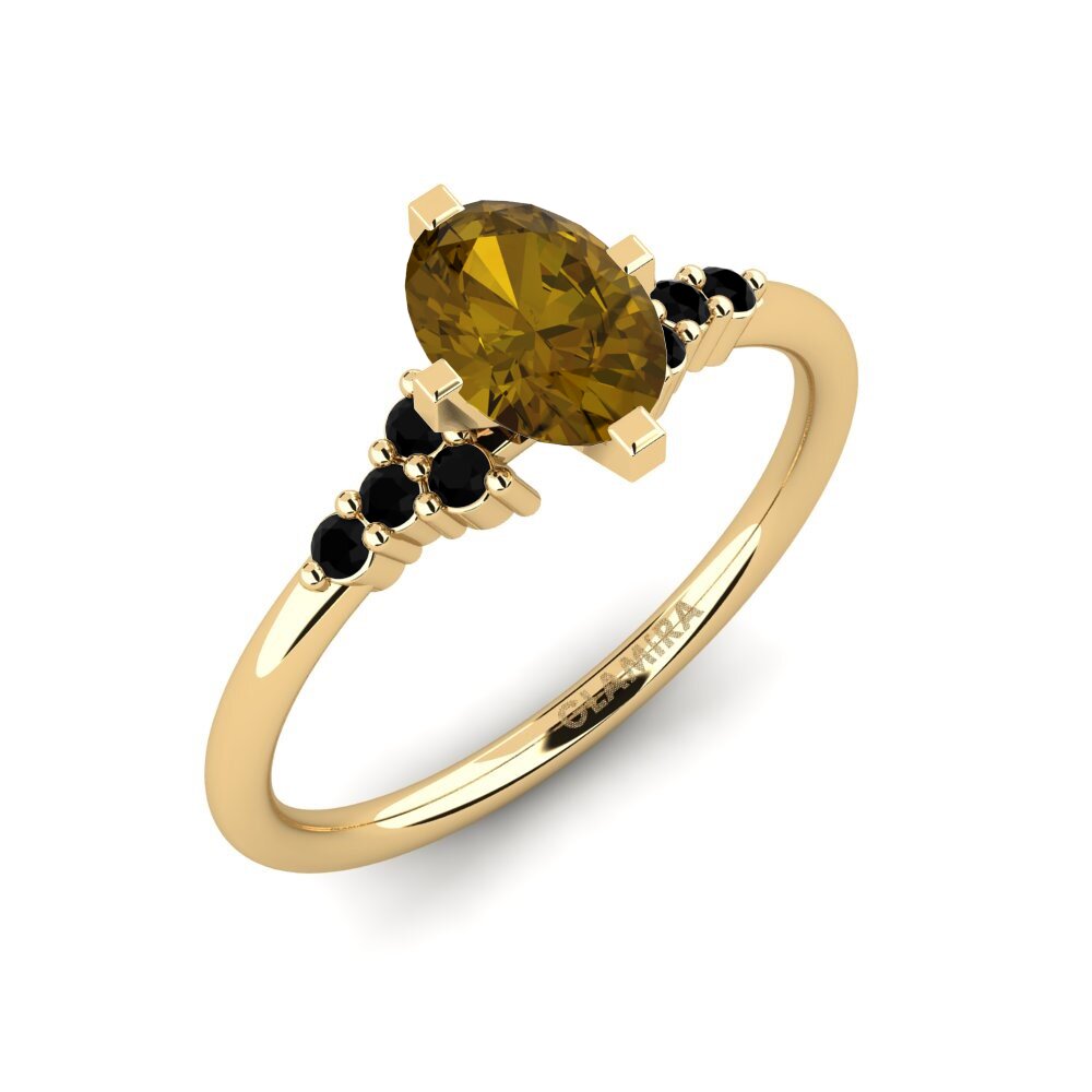 Circón Marrón Anillo de compromiso Odelyn