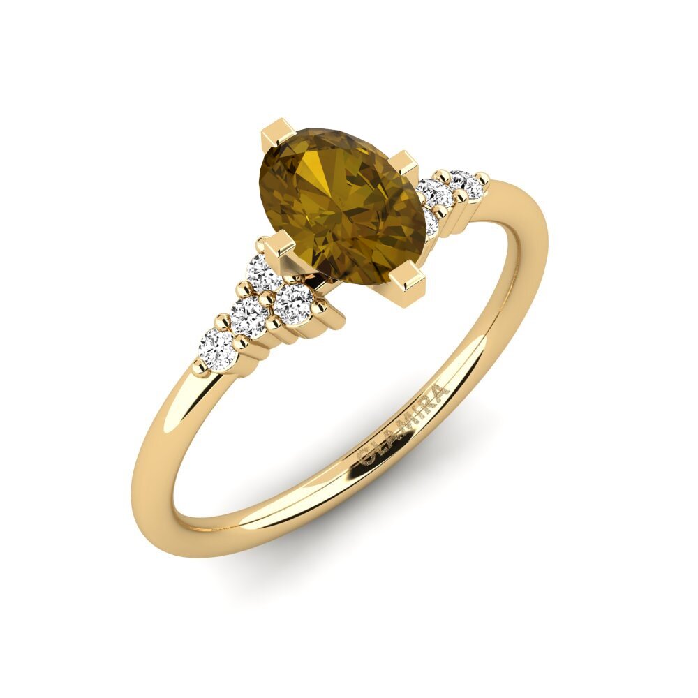 Circón Marrón Anillo de compromiso Odelyn