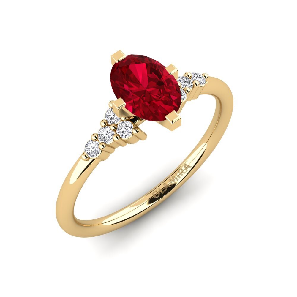 Circonita Roja Anillo de compromiso Odelyn