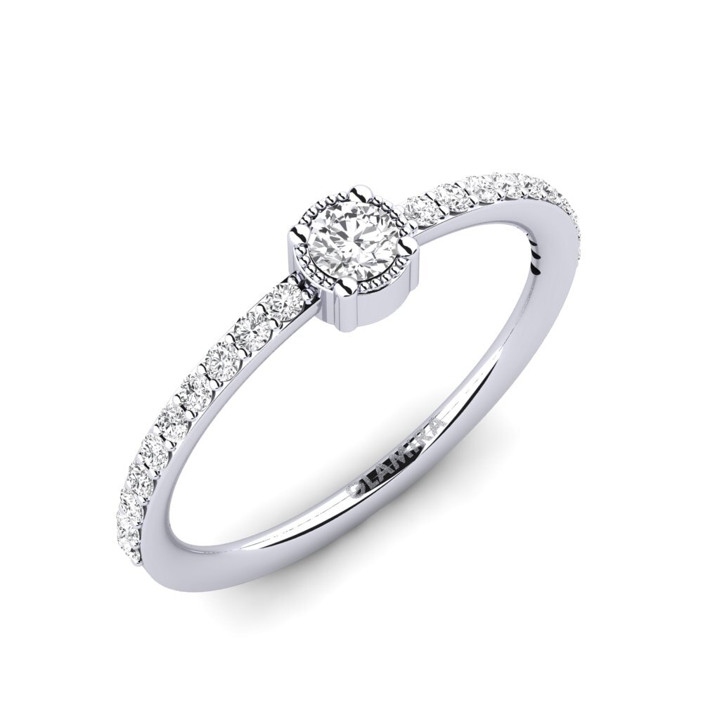 White sapphire Engagement Ring Puzo