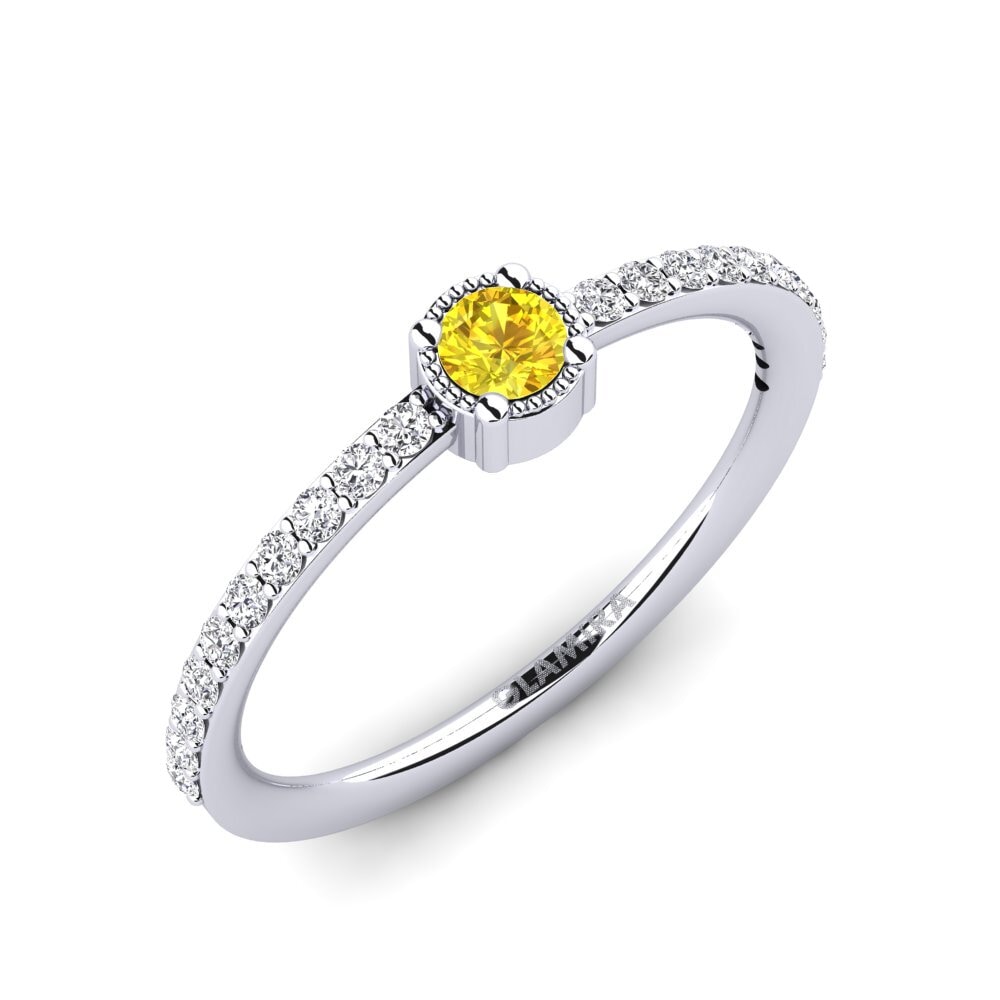 Yellow Sapphire Engagement Ring Puzo