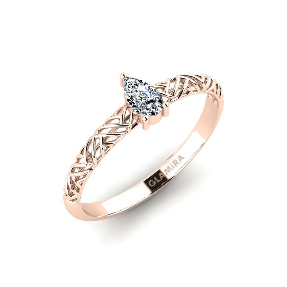 Or rose 14k Bague de fiançailles Reperch