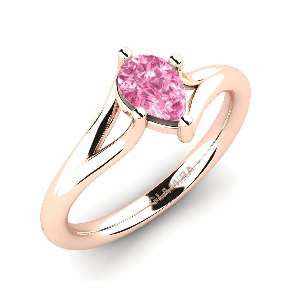 Roze Saffier Verlovingsring Rosalind