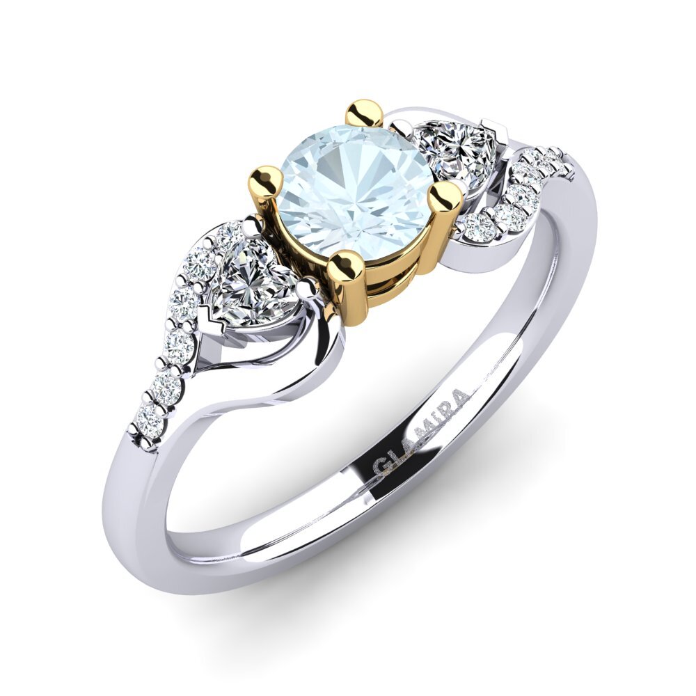 14ct White / Yellow Gold Engagement Ring Roselina 0.5 crt