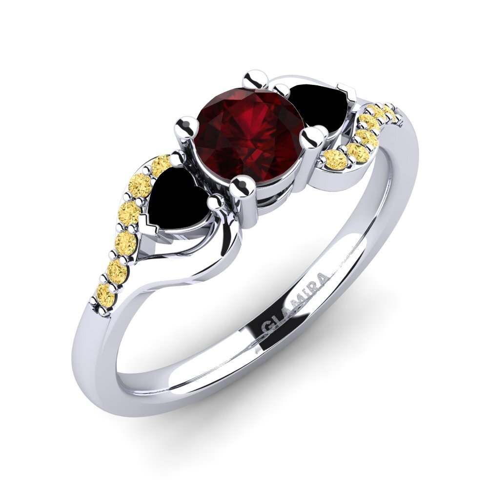 Granate Anillo de compromiso Roselina 0.5 crt