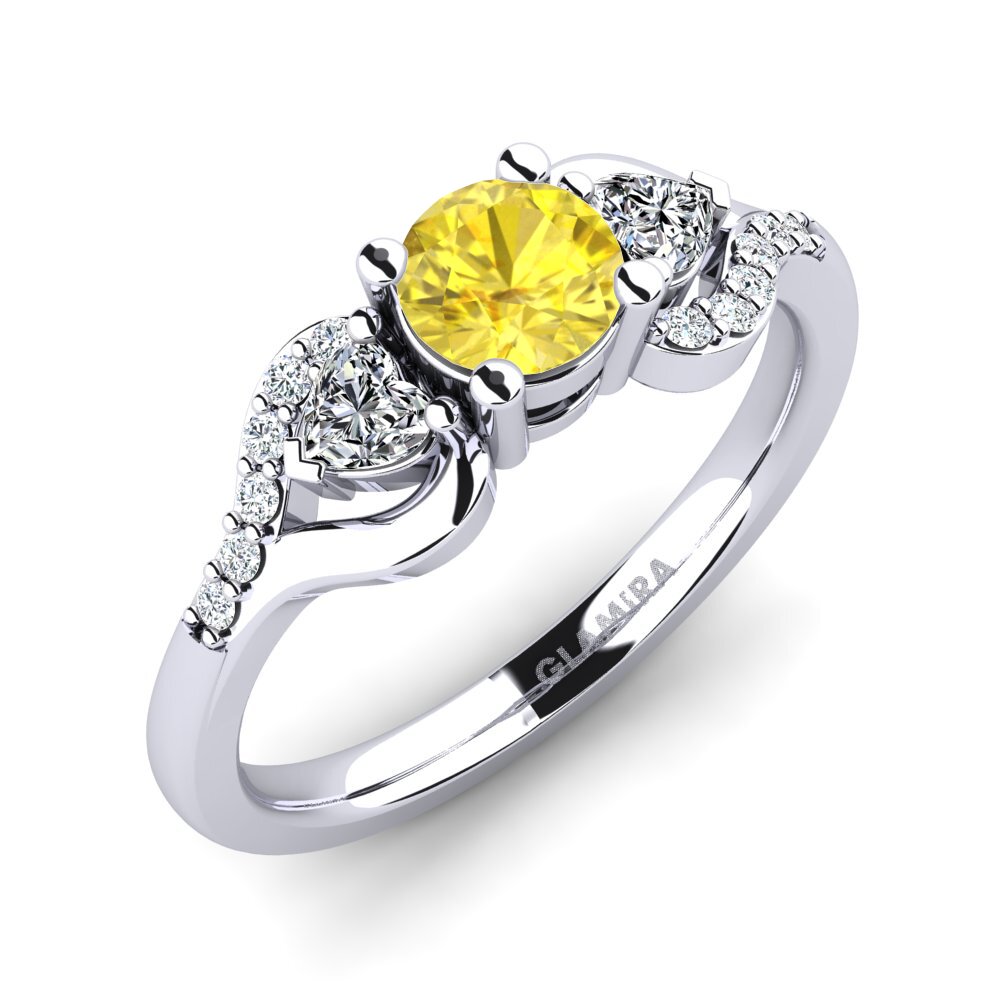 Yellow Sapphire Engagement Ring Roselina 0.5 crt