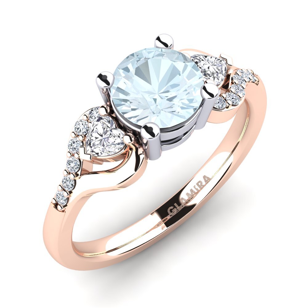 14ct Rose / White Gold Engagement Ring Roselina 1.0 crt