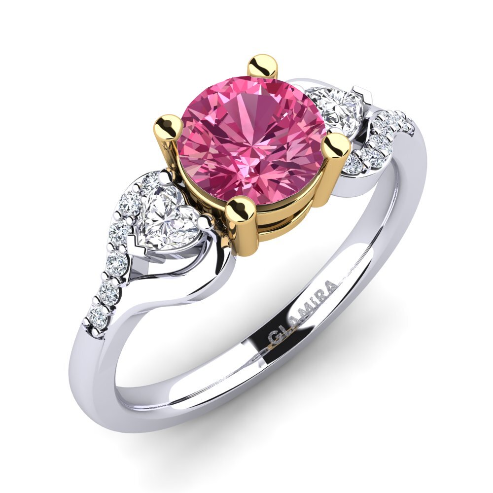 Or Blanc & Jaune 14k Bague de fiançailles Roselina 1.0 crt