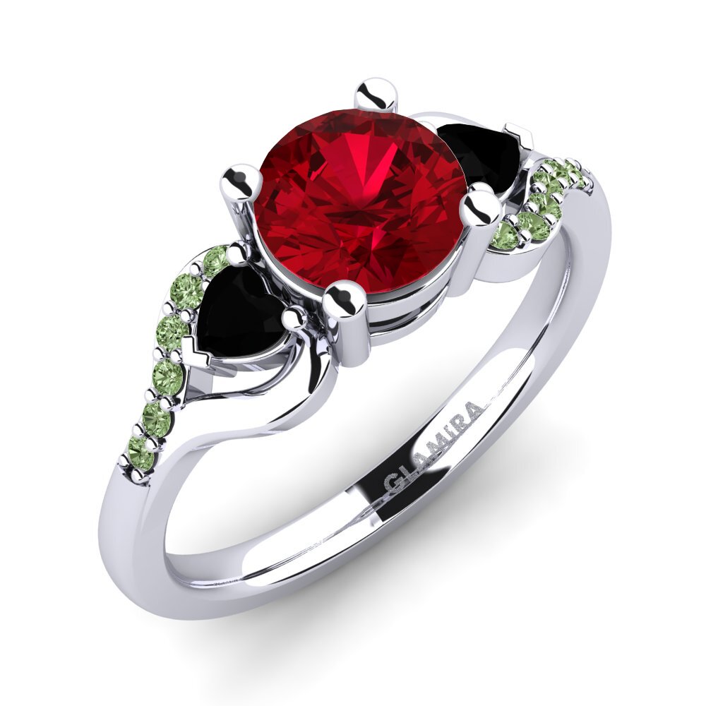 Circonita Roja Anillo de compromiso Roselina 1.0 crt