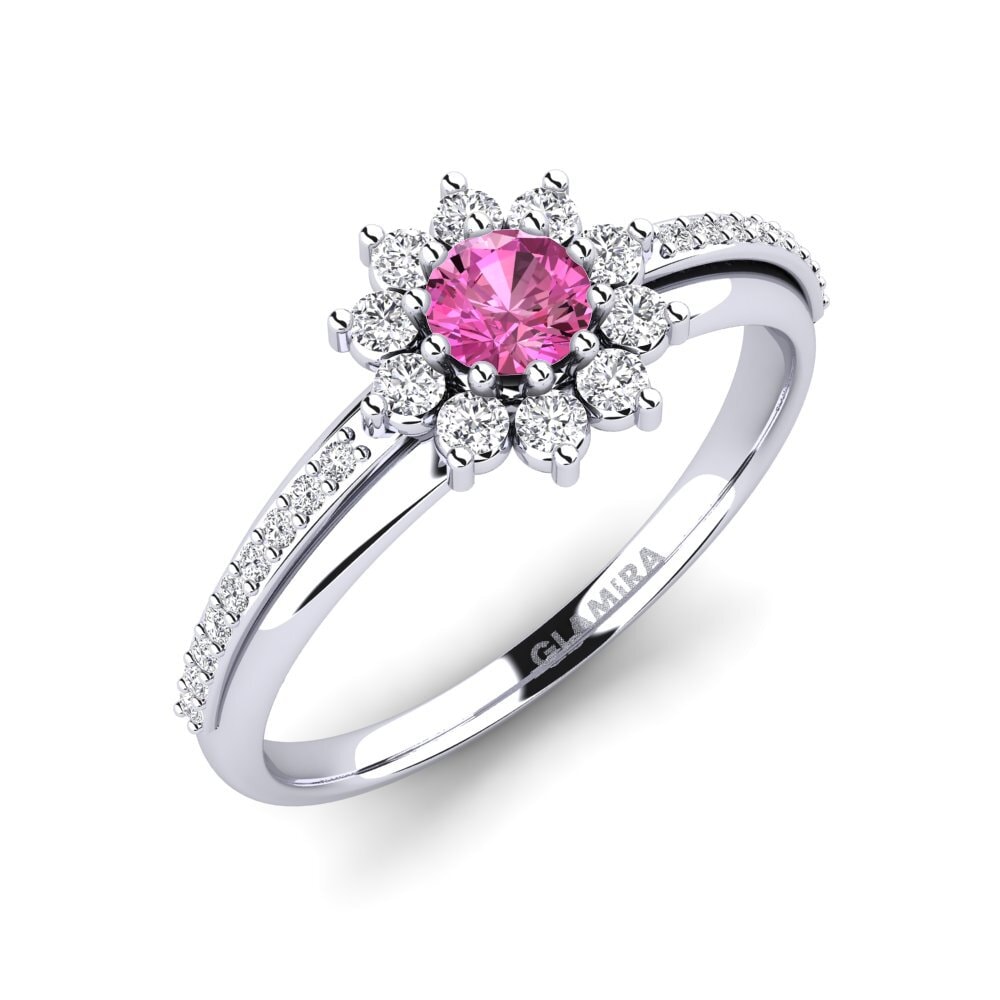 Pink Topaz Engagement Ring Rutorte
